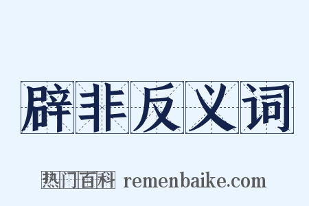 辟非反义词是什么意思的图片
